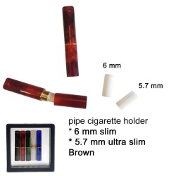 5.7-6mm GG Πίπα Τσιγάρου Καφέ Slim-Ultra Slim
