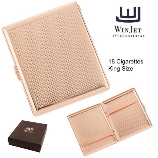 800970 Winjet Ταμπακιέρα Ροζ-Χρυσό Με Κλιπ 18τμχ 85mm