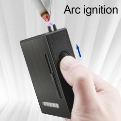 ARC-905 single black cigarette case- lighter  /GG
