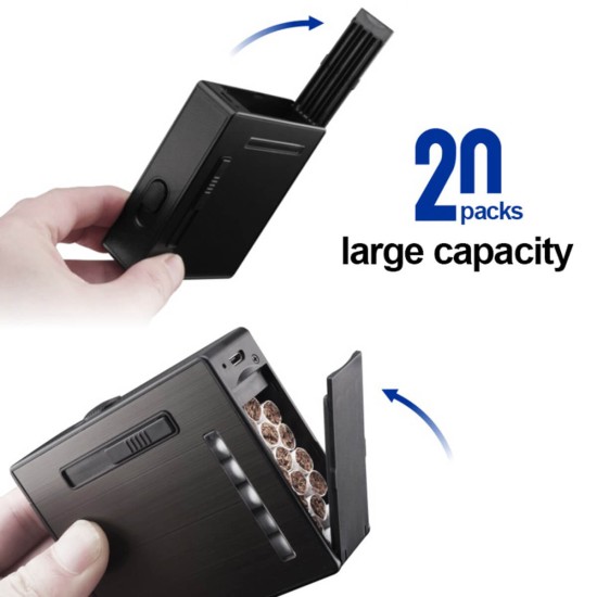 ARC-905 single black cigarette case- lighter  /GG
