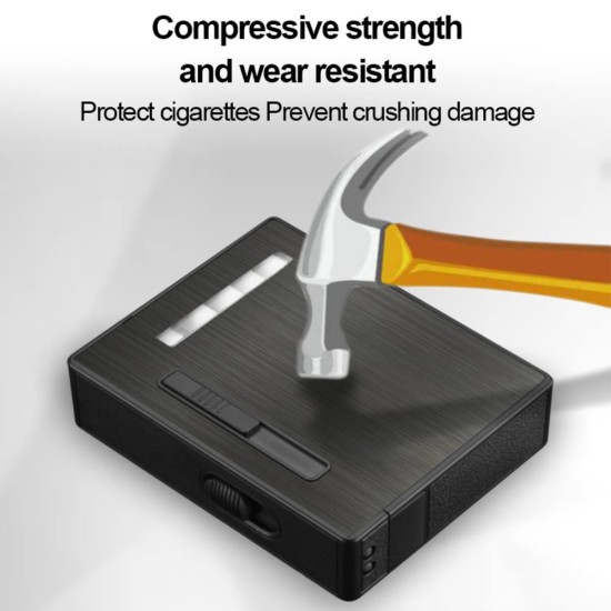 ARC-905 single black cigarette case- lighter  /GG