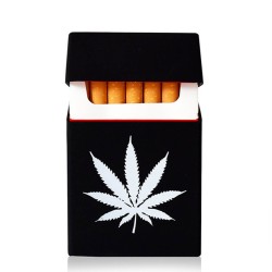 Θήκη Σιλικόνης Cannabis για κανονικό πακ.τσιγάρου