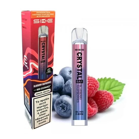 Crystal Bar Blueberry Raspberries 800 Puffs