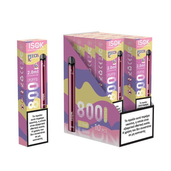 Isok Neon 6 Peach Ic 800 Puffs
